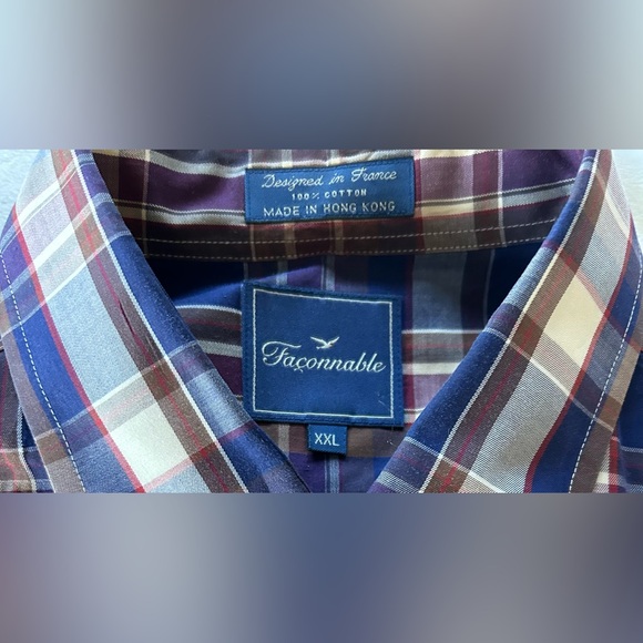 Faconnable Striped Poplin Shirt - Picture 5 of 8